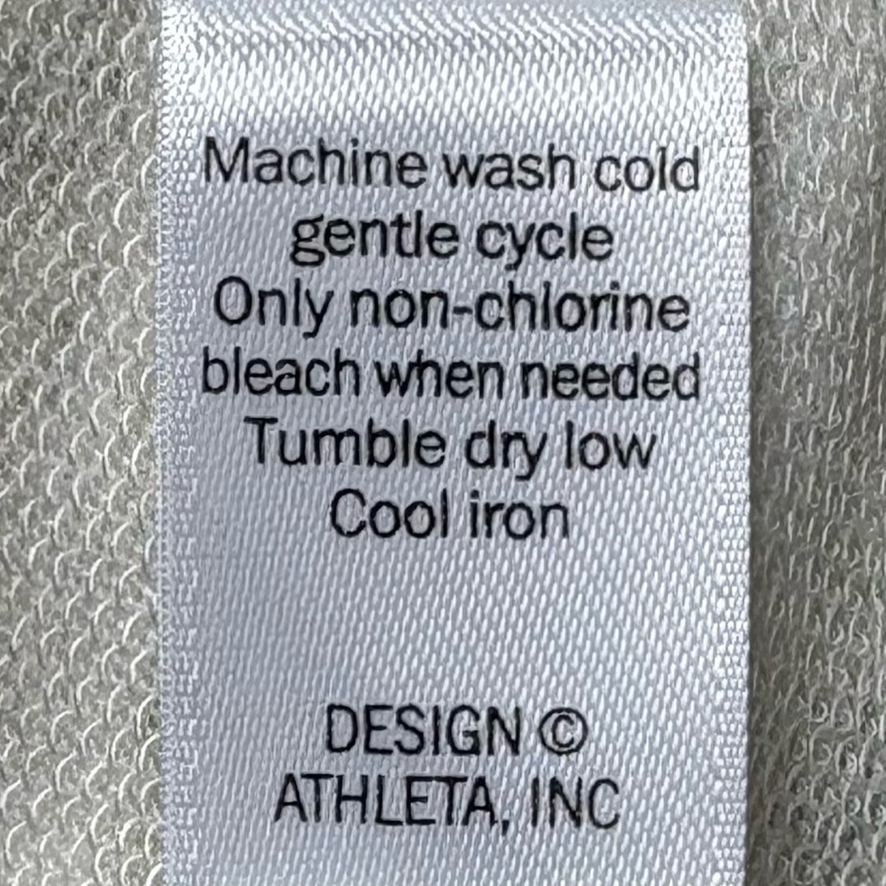 NWT Athleta Gray Striped Criss Cross Sweatshirt Dress S Modal Blend Lightweight - Picture 11 of 13